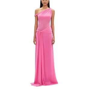 Misha Pink Sisal Mesh Gown Size Small
